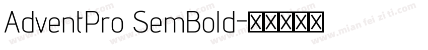 AdventPro SemBold字体转换